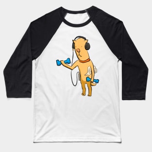 Dog working out Baseball T-Shirt